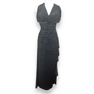 Vintage Y2K Velvet Dress Womens Fits Size Medium Maxi Prom Glam Regency Formal